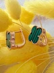 Позолочені сережки "Конюшина" позолота (10708) - зображення 3