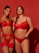Бюстгальтер Gossard Fiesta 19705FIE червоний вишитий мереживний балкон без підкладки 80C Fiesta Red (5053014912536) - зображення 6