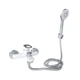 Змішувач для ванни Lidz Latwa 006 (з душовим гарнітуром) (k35) LDLAT006WHI45424 White - изображение 1