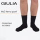 Чоловічі високі спортивні шкарпетки Giulia MS3 TERRY SPORT 006 39/42 Black, всесезонні для спорту Джулія - зображення 1