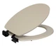 Сидіння для унітазу 5five Simply Smart м'яко падаюче ONYX 37.5 x 49.9 x 5.2 см Бежеве (3560232851315) - зображення 3