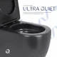 Унітаз підлоговий Qtap Robin Ultra Quiet безобідковий з сидінням Soft-close MATT BLACK QT13226083AMB - изображение 5