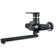 Змішувач для ванни PLAMIX OSCAR-006 EURO SET BLACK (зі шлангом, лійкою та кронштейном) (MX1896) - зображення 2