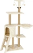 Кігтеточка для кота Springos з іграшкою 7-рівнева Кремова PA1041 (5907719457635) - зображення 1