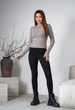 Жіночий тонкий светр теплий джемпер Jumper Slim мокко S - зображення 2