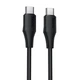 Дата кабель HOCO X124 Bien silicone Type-C to Type-C 60W (1m) (Black) (243445) - зображення 1
