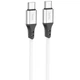 Дата кабель HOCO X86 Spear Type-C to Type-C 60W (1m) (White) (243449) - зображення 1