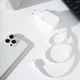 Мережевий зарядний пристрій з вбудованим кабелем USB Type-C Proove Fixtape GaN 30W Fast Charge USB Type-C White (621790003) - зображення 4
