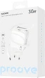 Мережевий зарядний пристрій з вбудованим кабелем USB Type-C Proove Fixtape GaN 30W Fast Charge USB Type-C White (621790003) - зображення 6
