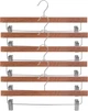 Набір вішалок для одягу Kadax Pablo дерев'яні із затискачами 6 шт K12117 (5906638318256) - зображення 1