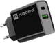 Мережевий зарядний пристрій Natec Ribera 20W 1 x USB-A + 1 x USB-C Black (NUC-2062) - зображення 5