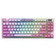 Клавіатура MSI Forge GK600 TKL W Violet UA 83key Mechanical Linear USB-A Wireless Blue - зображення 1