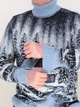 Свитер мужской зимний с домиками голубой 230-561-5 XL - изображение 4