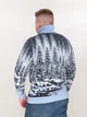 Свитер мужской зимний с домиками голубой 230-561-5 XL - изображение 7