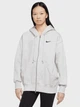 Толстовка на молнии на флисе с капюшоном оверсайз женская Nike W Nsw Phnx Flc Fz Os Hoodie DQ5758-051 S Серая (0198481264896) - изображение 8
