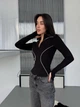 Жіноча приталена кофта на блискавці Uaclothes 42 Чорний (like36335-167581364) - изображение 2