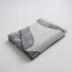 Рушник для рук та обличчя махровий з малюнком перо GM Textile 40х70см 400г/м2 (Сірий) - зображення 1