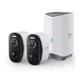 IP-камера вулична Baseus Security N1 Plus 2K 3 Мп, комплект: 2 камери + станція H1 HomeStation (270 днів автономності, білий) - изображение 1