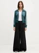 Толстовка на молнии без капюшона женская Adidas Originals X Liberty London Debossed Velvet Firebird JW5267 M Зеленая (4068811573416) - изображение 12
