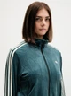 Толстовка на молнии без капюшона женская Adidas Originals X Liberty London Debossed Velvet Firebird JW5267 M Зеленая (4068811573416) - изображение 13