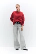 Світшот на флісі Pull & Bear червоний JXINW642 XS - зображення 2