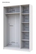 Шкаф для одежды Doros Промо Белый/Белый 2+3 ДСП 225х48х204 (42005004) - изображение 5