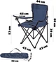 Krzesło składane wędkarskie Kadax Niebieski K4377 (5903699434185) - obraz 7