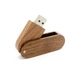 USB флешка Shandian овальная выкидная деревянная, орех 16GB - изображение 2