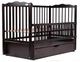 Кровать Babyroom Веселка маятник, ящик, откидной бок DVMYO-3 бук венге - изображение 2