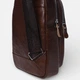 Мужская кожаная сумка-слинг Laras K10318-brown Коричневая (ROZ6400008853) - изображение 7
