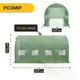 Садовая теплица Garden Green Mosquito Door 4×2.5 м 10 м² с москитной сеткой на входе металлический каркас диаметр трубы 19 мм 4 секции 8 окон зеленая пленка из УФ-4 - изображение 4