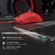 Геймерська бездротова (Bluetooth + 2,4G) зарядною базою Attack Shark X1, PixArt PAW3395PRO, 40000DPI, RED/ЧЕРВОНА (X1-3395PR) - зображення 6