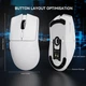 Геймерська бездротова (Bluetooth + 2,4G) зарядною базою Attack Shark X1, PixArt PAW3395PRO, 40000DPI, WHITE/БІЛА (X1-3395PW) - изображение 9