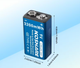 Акумулятор крона 9V 3200mAh із вбудованим зарядним пристроєм через USB кабель TYPE-C вхід KOSHARE L-ION - зображення 4