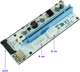 Адаптер-райзер Dynamode PCI-E x1 to 16x, 60 см USB 3.0 Cable 15/6/4-pin Power LED ver.008S White (RX-riser-008S 15/6/4 pin) - изображение 3