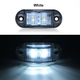 Прямоугольные светодиодные габаритные огни LED 6 диодов 12–24V белого свечения 65×28 мм - изображение 2