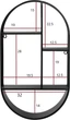Настінна полиця 4Living Siiri овальна 35 x 60 см (6410416329055) - зображення 3