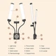 Лампа для наращивания ресниц Настольная LED селфи лампа для косметолога визажиста лешмейкера с креплением для телефона для бьюти блогерской сферы Pavlysh HD-100XJ - изображение 3