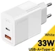 Зарядний пристрій Блок зарядки для телефону Essager CD29 33W USB A+C PD Quick Fast Charge Швидка зарядка Samsung iPhone Xiaomi Redmi Huawei Realme White - зображення 2