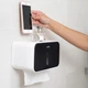 Держатель для туалетной бумаги клеящийся MBM HOME BP-15 WHITE/BLACK белый/черный - изображение 4