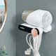 Держатель для фена клейкий MBM HOME BP-32 WHITE/BLACK бело-черный - изображение 2