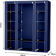 Шкаф тканевый раскладной Stenson R93320 Синий 130×45×175 см (R93320) - изображение 3