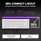 Игровая механическая проводная клавиатура Ajazz NK68 / Red Switch / 65% / RGB / White - изображение 3