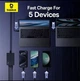Потужна мережева зарядка 240вт Baseus Digital GaN Intelligent Desktop Charger 240W 3C+U+DC - изображение 7