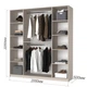 Шафа 4-дверна з антресоллю MebelStar Оскар Gloss BL-B, додаткова штанга 200x52x260 см Дуб рістрето/Латте (MBS-5552) - зображення 3