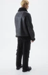 Дубленка куртка Pull&Bear из искусственной черной овчины S арт.7712/557/800 - изображение 2