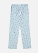 Жіночі піжамні штани Primark Wide Leg Pajama Bottoms XL для дому та сну Блакитний (8643) - зображення 4