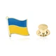 Брошь-значок унисекс BROCHE бижутерия Патриотическая тематика Флаг Украины BRGV112718 - изображение 1