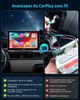 Автомобильный дисплей ESSGOO CarPlay Android Auto 9 дюймов IPS 1024×600 с Bluetooth и WiFi - изображение 5