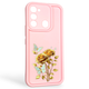Чехол силиконовый Soft Touch с 3D принтом женским для TECNO Spark Go 2022 (KG5m) розовый (Полная защита камеры) - изображение 1